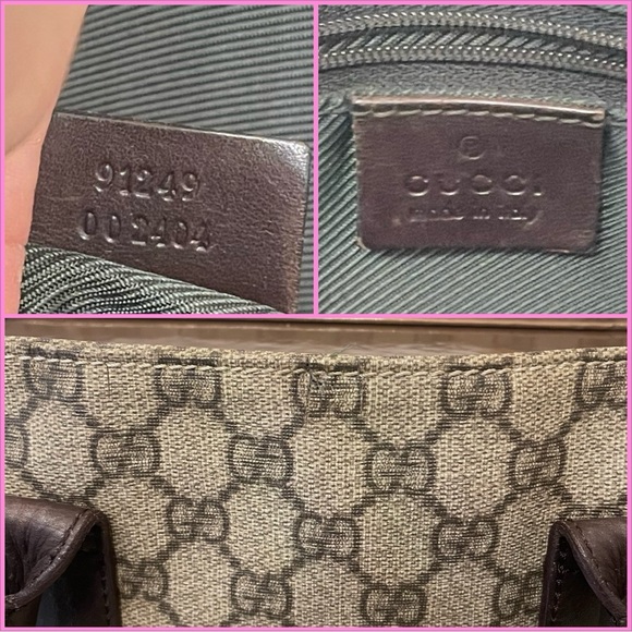 Gucci Brown Monogram Tote Bag - Picture 12 of 15